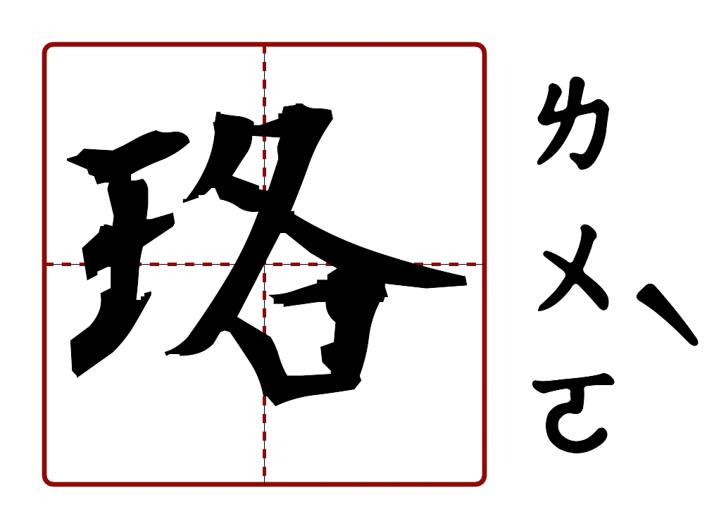 珞 的字音圖