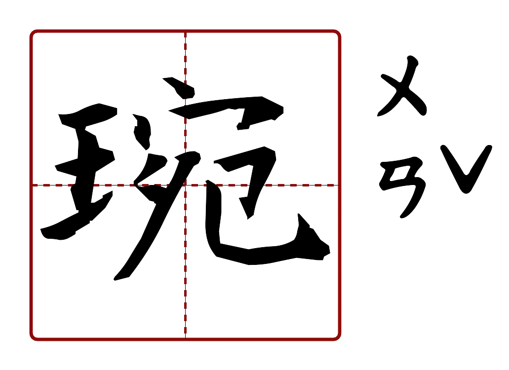 琬 的字音圖