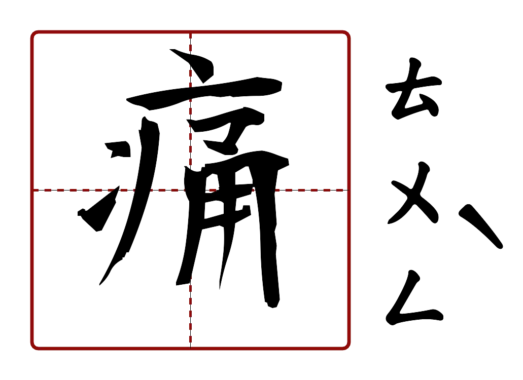 痛 的字音圖