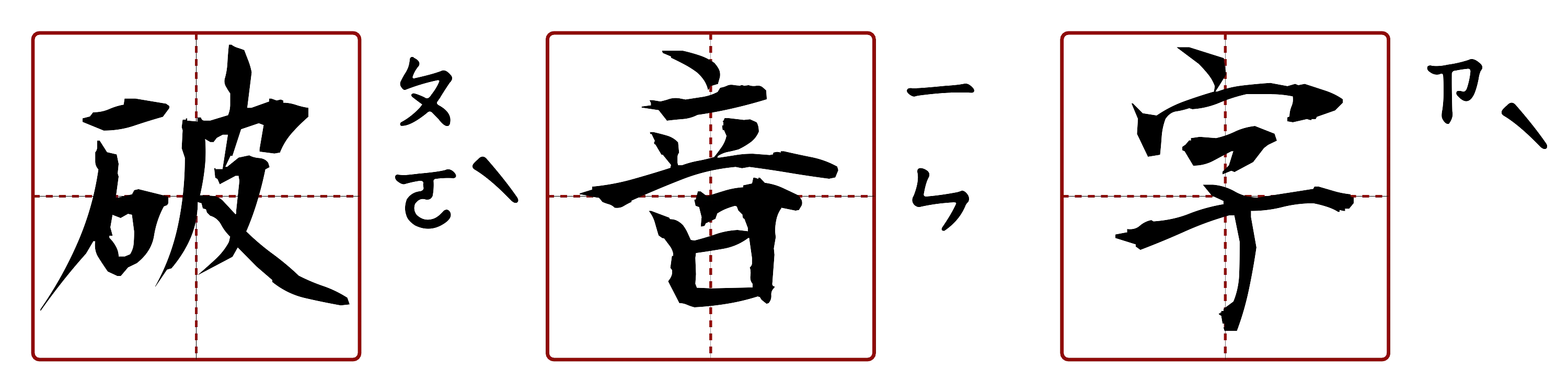 破音字 的字音圖