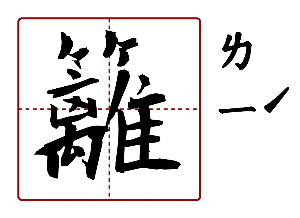 籬 的字音圖