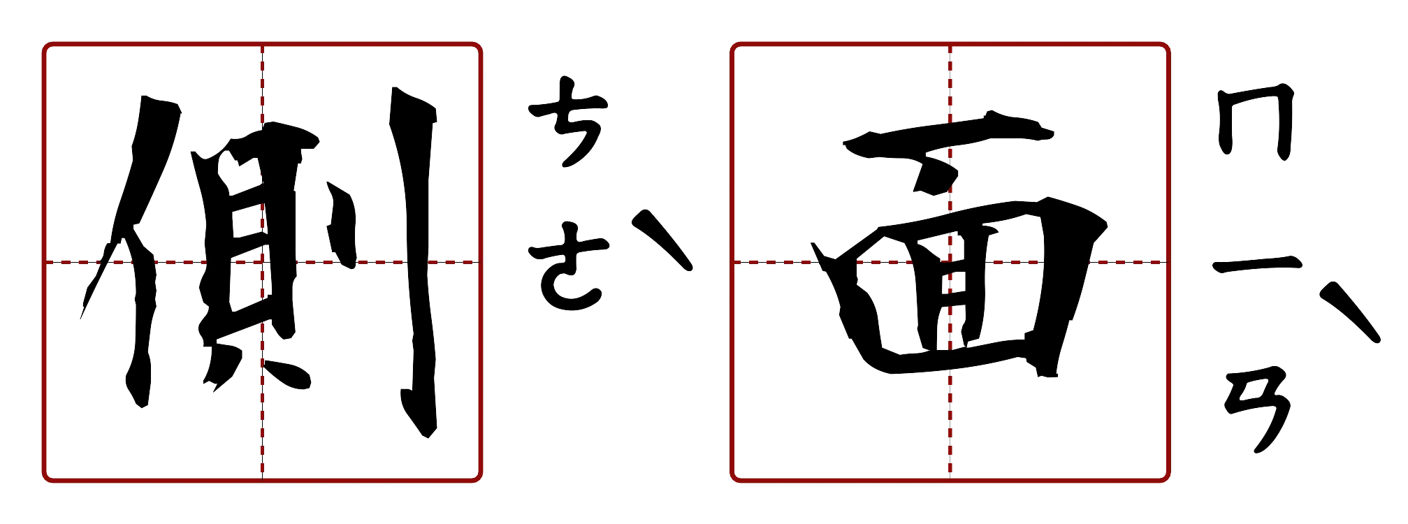 側面 的字音圖