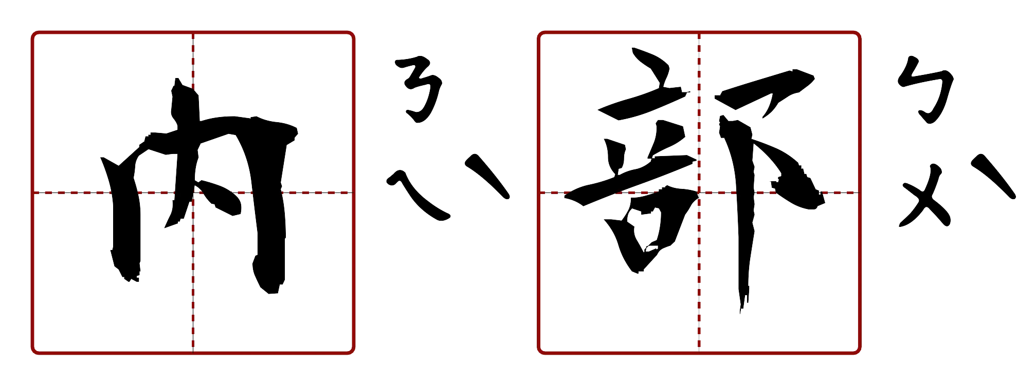 內部 的字音圖