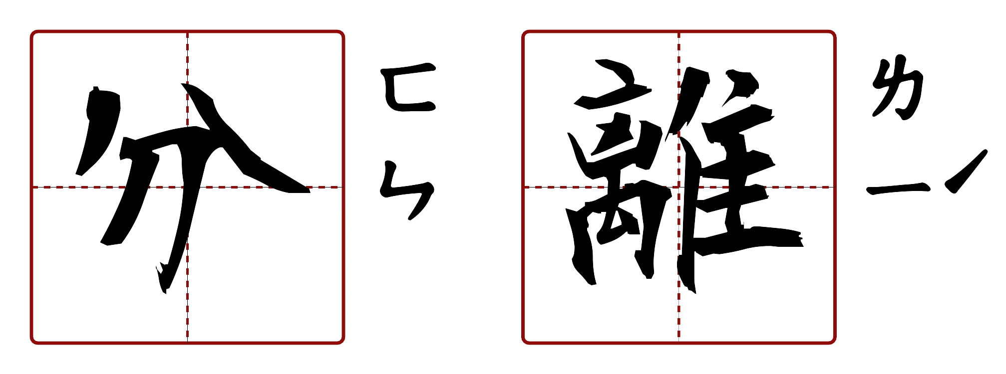 分離 的字音圖