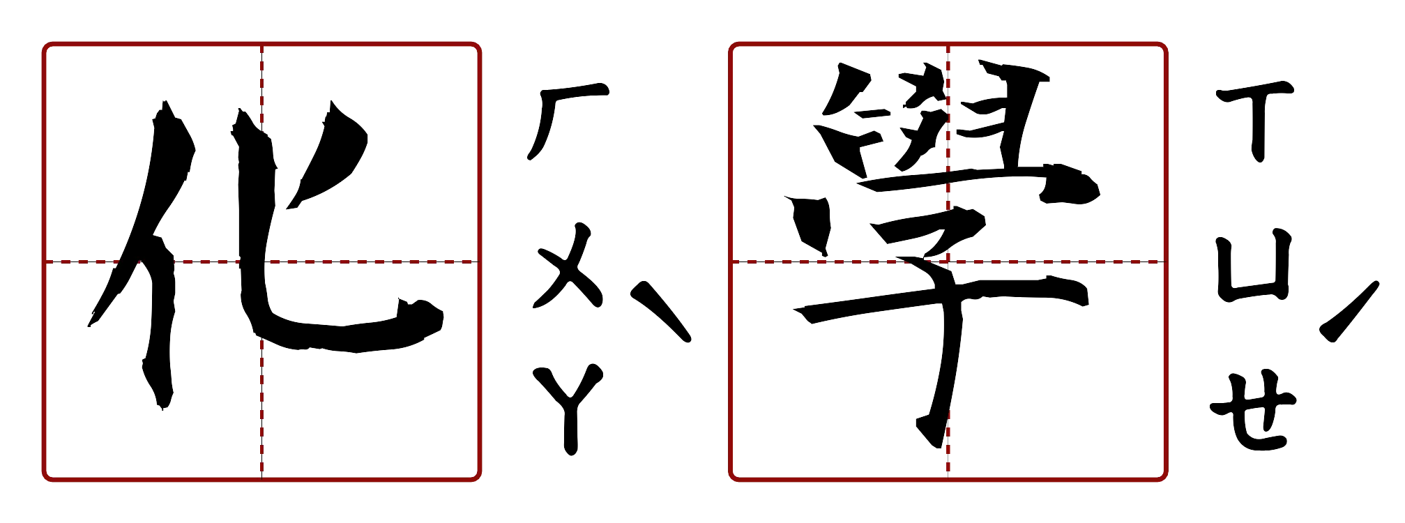 化學 的字音圖