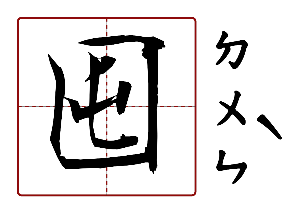 囤 的字音圖