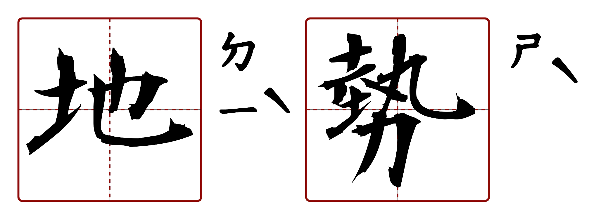 地勢 的字音圖