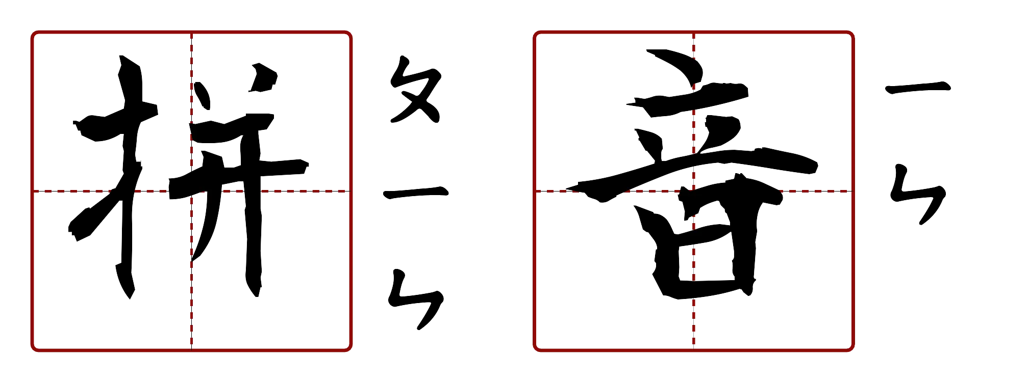 拼音 的字音圖