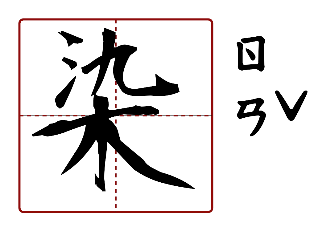 染 的字音圖