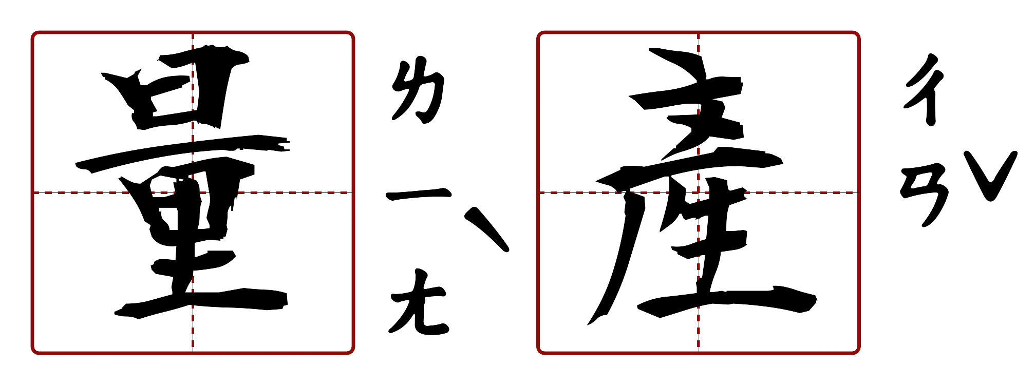 量產 的字音圖
